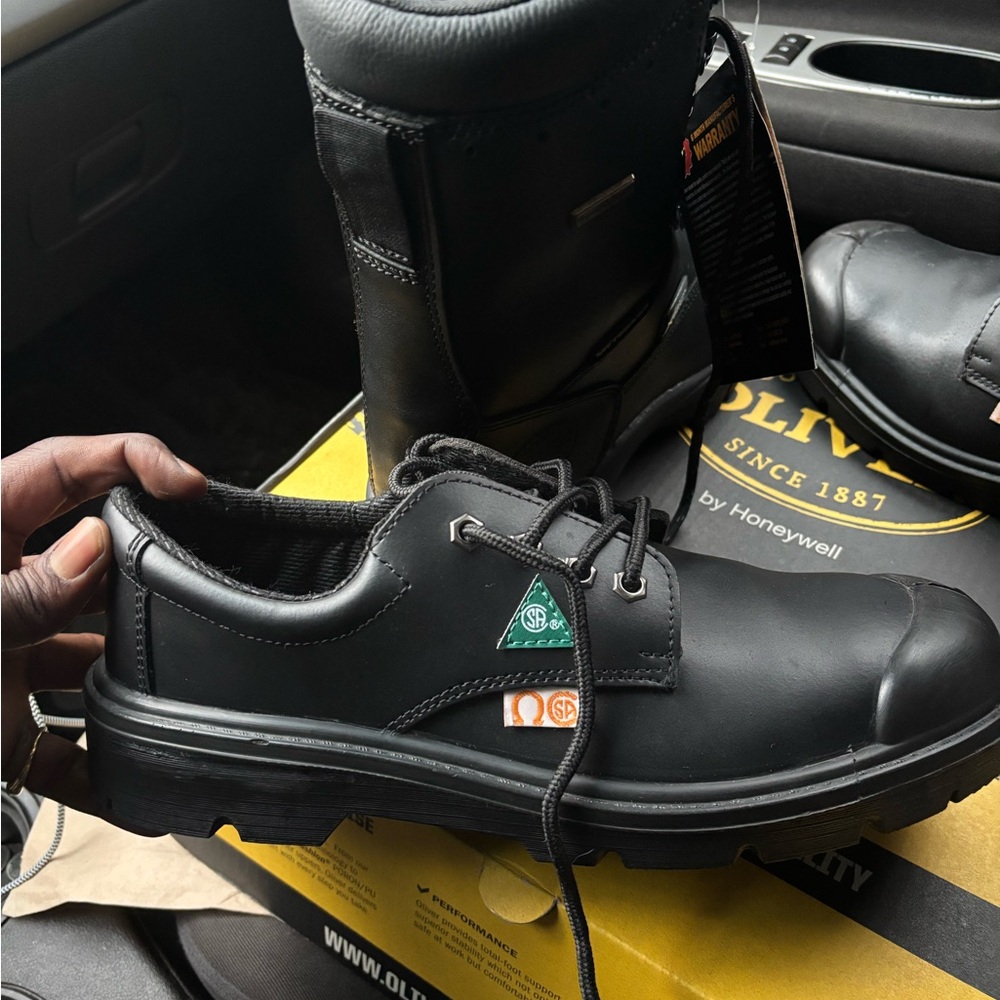 Olivers CSA Approved Steel Toe boots Black Leather Oxfords